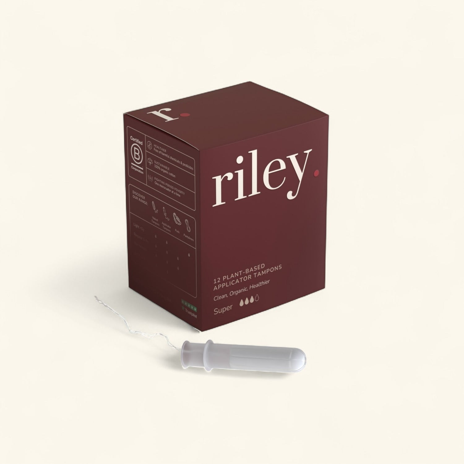 Organic Cotton Applicator Tampons