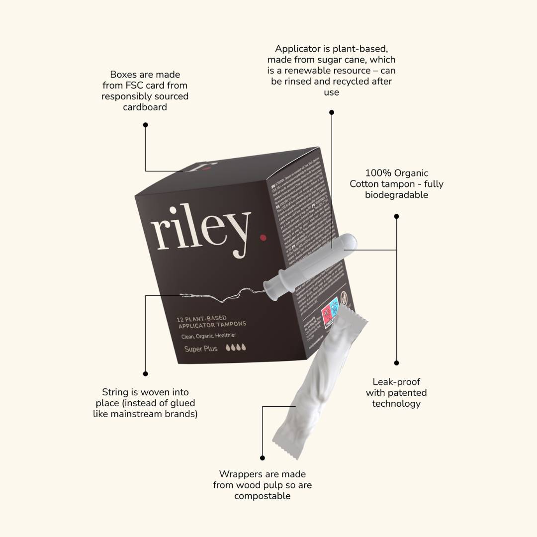 Organic Cotton Applicator Tampons